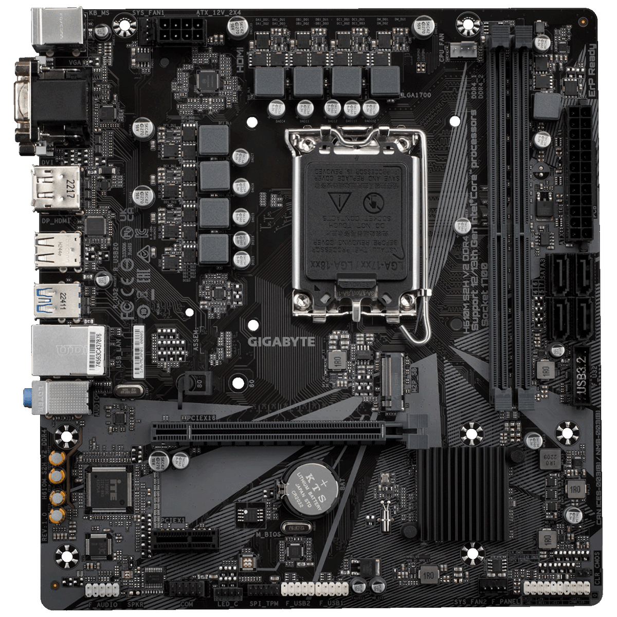Gigabyte Matična ploča za PC, LGA1700, Intel H610, DDR4,  microATX - H610M S2H V2 DDR4