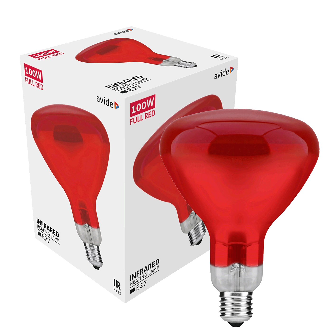 Avide Sijalica, 100W, E27, Full Red, IP20 - ASIR27-100W-FR