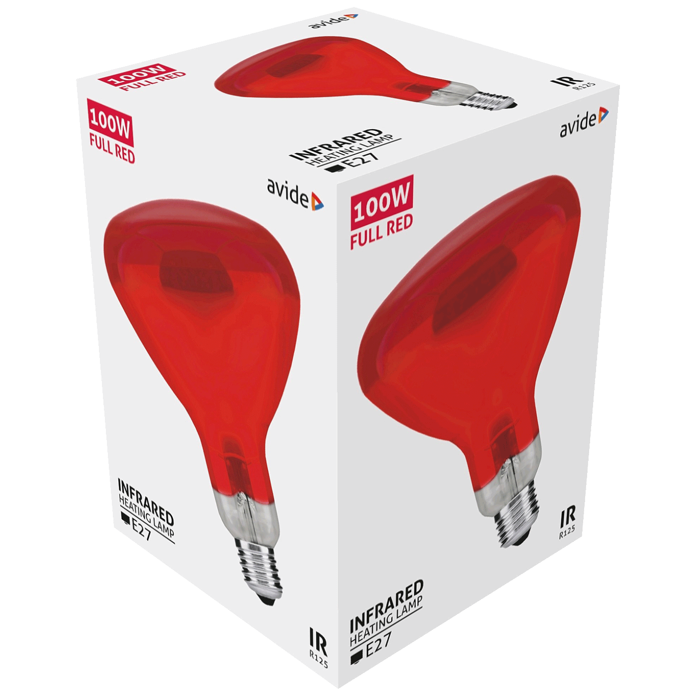 Avide Sijalica, 100W, E27, Full Red, IP20 - ASIR27-100W-FR