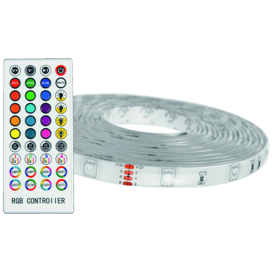 Avide LED traka sa daljinskim upravljačem, RGB, 16W, 12V, 5 met. - ALSB5050RGBMU40-5M