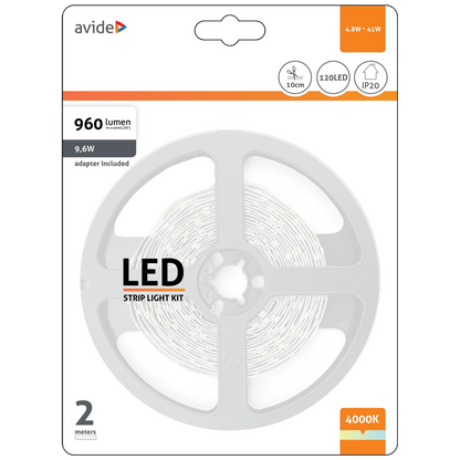 Avide LED traka, 4000K, 4.8W, 12V, 2 met., IP20 - ABLSBL12V2835-60NW