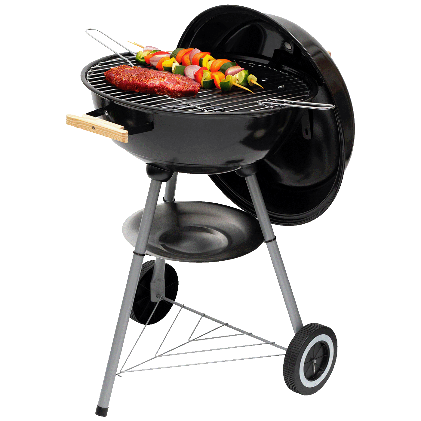 home Okrugli roštilj sa poklopcem na drveni ugalj, Ø43,5 cm - GR02