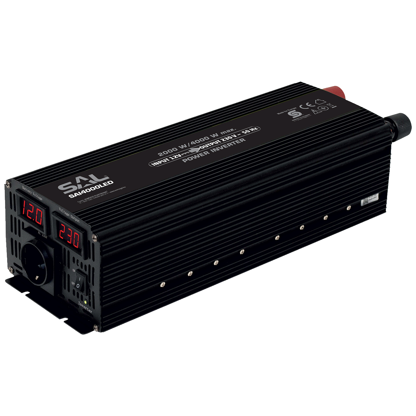 SAL Adapter 12V na 220V, snaga 2000/4000W, digitalni display - SAI4000LED