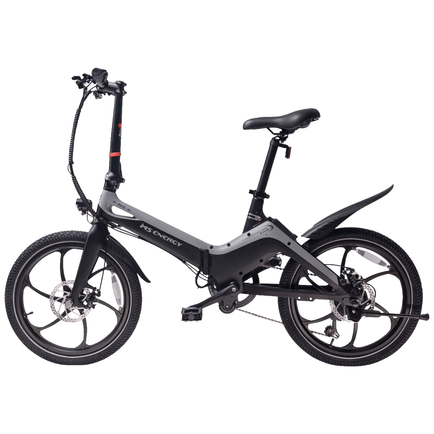 MS Energy Elekrični Gradski bicikl, 20" točkovi, domet do 50 km - eBike i10 Black/Gray