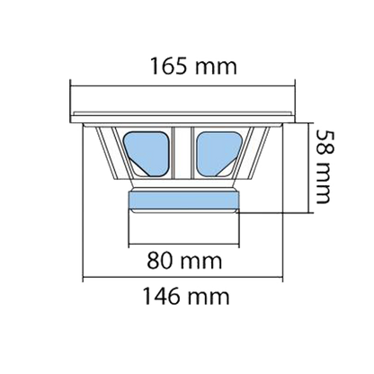 SAL Auto zvučnici, set, 165mm, 2x75W, 4 Ohm - BK 165