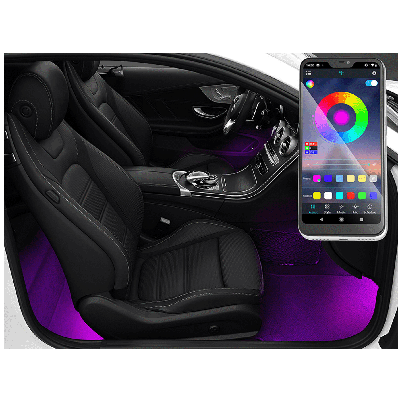 Tracer RGB LED svjetlo za automobil, Bluetooth - RGB CAR LIGHTING