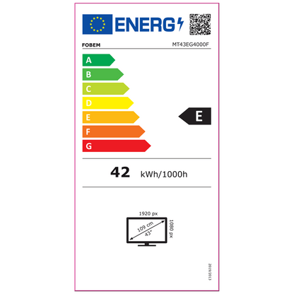 Fobem Televizor Smart LED FullHD 43", Google TV - MT43EG4000F