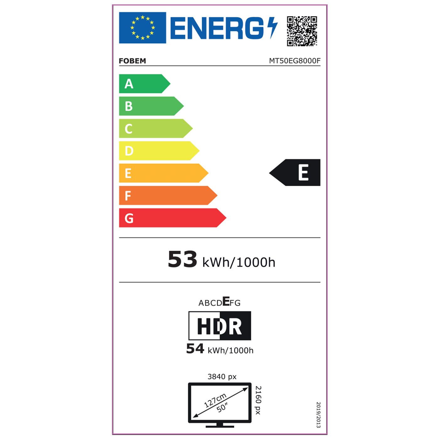 Fobem Televizor Smart LED 4K UltraHD 50", Google TV - MT50EG8000F