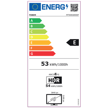 Fobem Televizor Smart LED 4K UltraHD 50", Google TV - MT50EG8000F