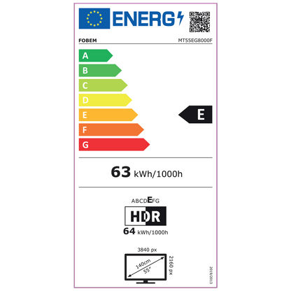 Fobem Televizor Smart LED 4K UltraHD 55", Google TV - MT55EG8000F