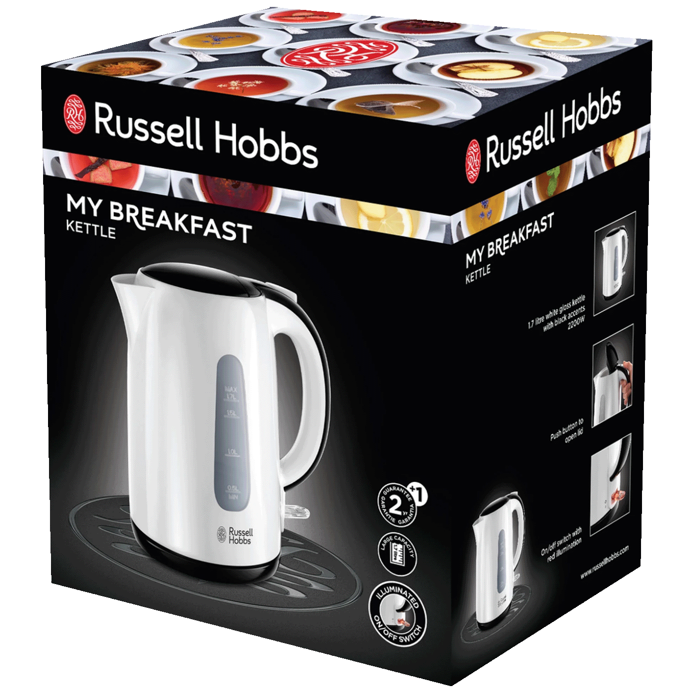 Russell Hobbs Kuhalo za vodu, zapremina 1.7 l, 2200 W, My Breakfast - 25070-70