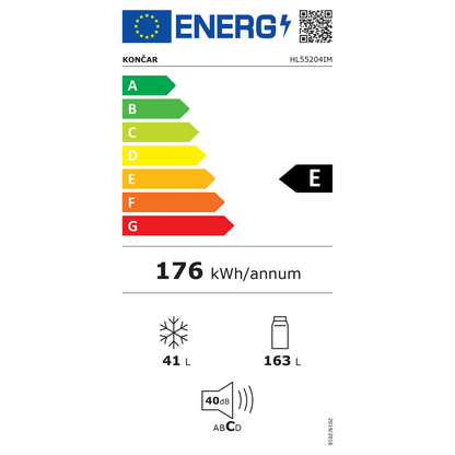Končar Frižider/Zamrzivač, zapremina 204 lit., E - HL55204IM
