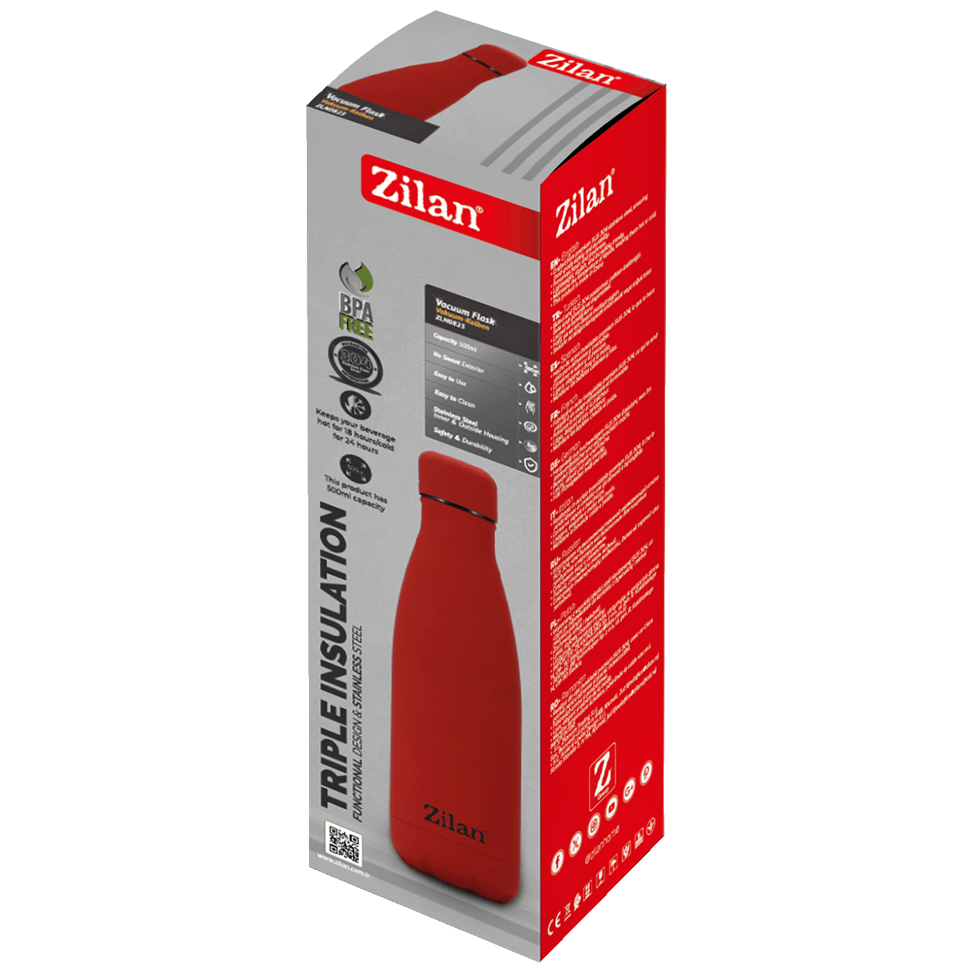 Zilan Termos boca, 500 ml, crvena - ZLN0823