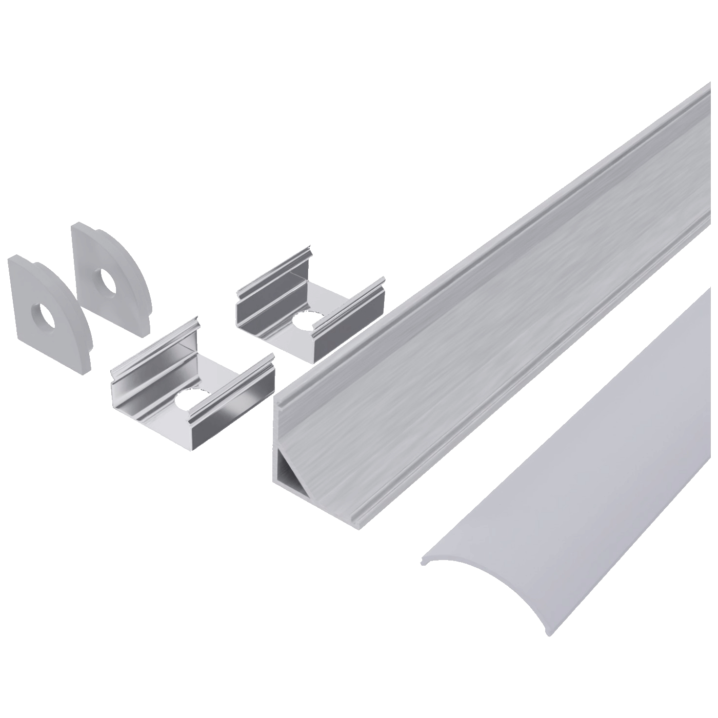 Avide Kanalica kutna/ugaona, aluminijska, "V" profil, 1 met - AAP-C-1M-S-FR