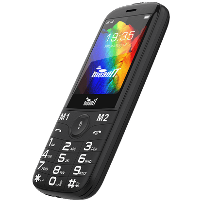 MeanIT Telefon mobilni, 2.8" ekran, Dual SIM, Led svjetiljka - SENIOR 20, Crni
