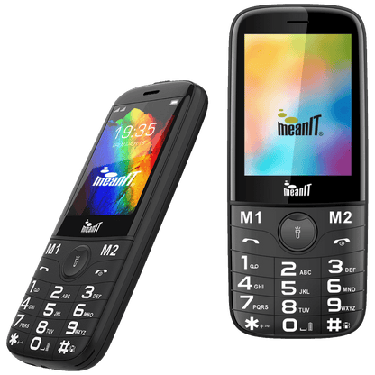 MeanIT Telefon mobilni, 2.8" ekran, Dual SIM, Led svjetiljka - SENIOR 20, Crni