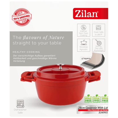 Zilan Kaserola sa poklopcem, 28 cm, Retro - ZLN0903