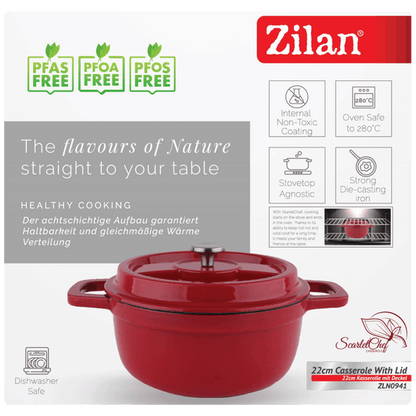 Zilan Kaserola sa poklopcem, 22 cm, retro - ZLN0941