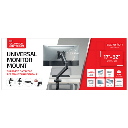 Superior Stolni nosač za LCD monitor, 17" - 32" - Single Monitor Mount PRO