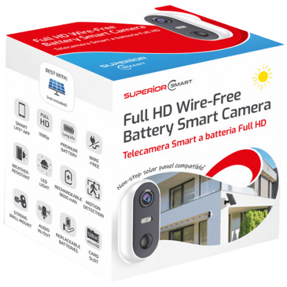 Superior Kamera IP, 1080p, WiFi, micro SD, 2 x 4800mAh, Outdoor - Smart Camera FullHD Outdoor