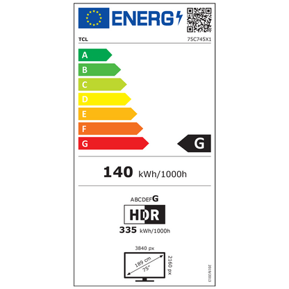 TCL Televizor Smart QLED 4K UltraHD 75", Google TV - 75C645