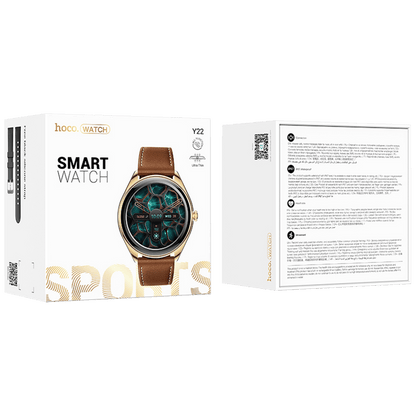 hoco. Pametni sat, 1.43" AMOLED, Bluetooth, IP67 - Y22 Champagne gold