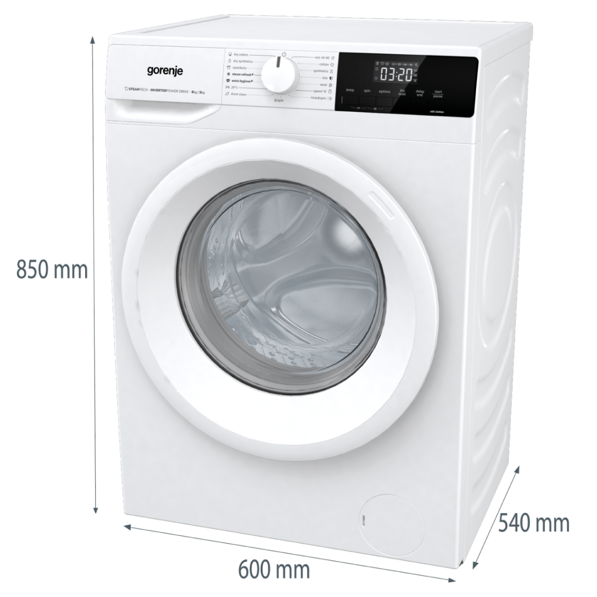 Gorenje Mašina za veš/sušilica, 1400 obrtaja , 8/5 kg veša, A - W3D2A854ADS