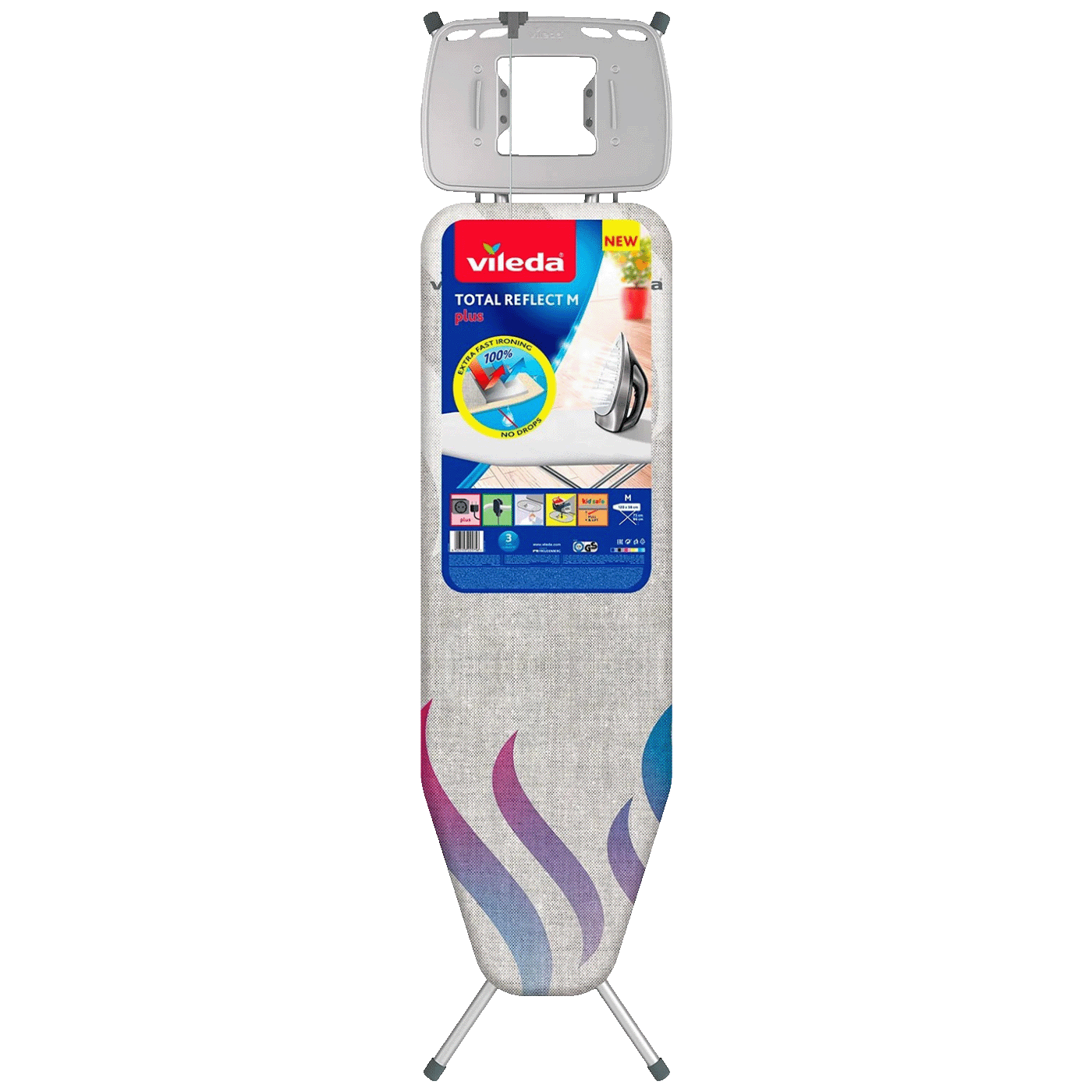 Vileda Daska za peglanje, 120 x 38 cm, Total Reflect Plus M - Ironing Board Total Reflect Plus M