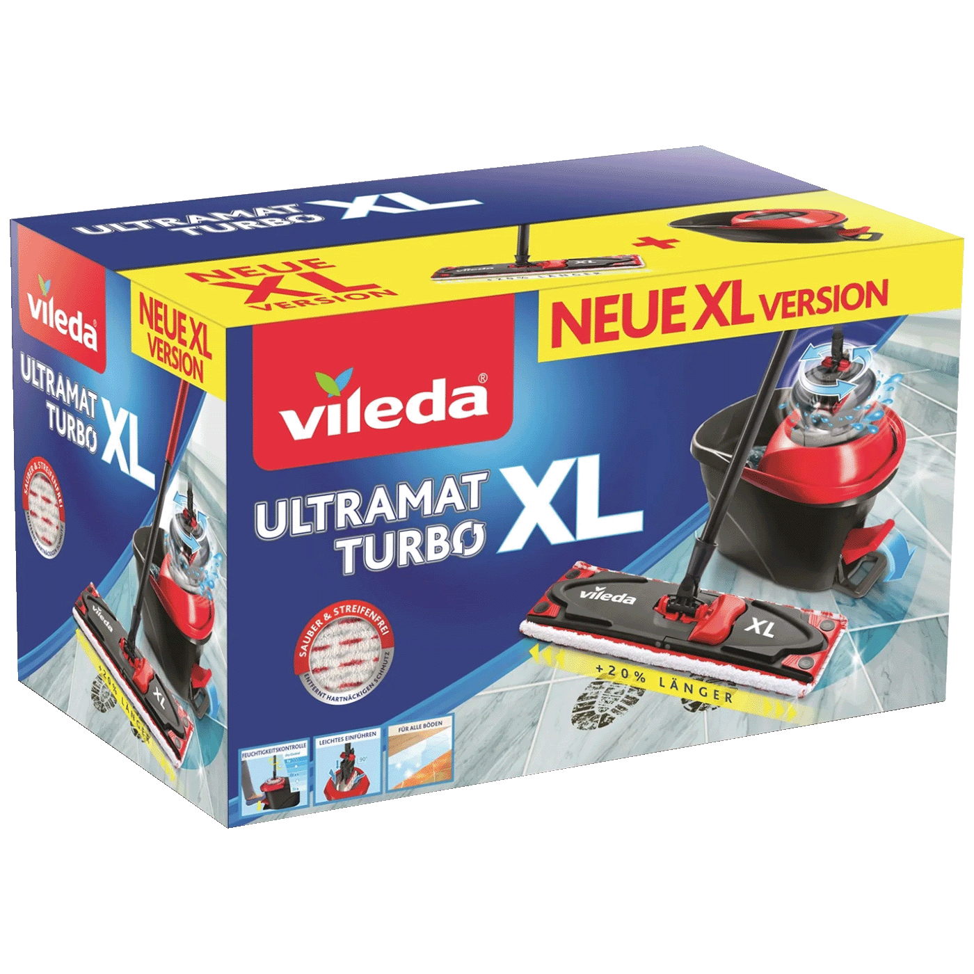 Vileda Set za čišćenje, rotirajući mop sa kantom, Ultramax Turbo XL
