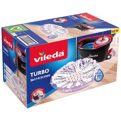 Vileda Set za čišćenje, mop sa kantom, 3in1 Turbo Spin Mop - Spin Mop Turbo 3w1 Microfibre
