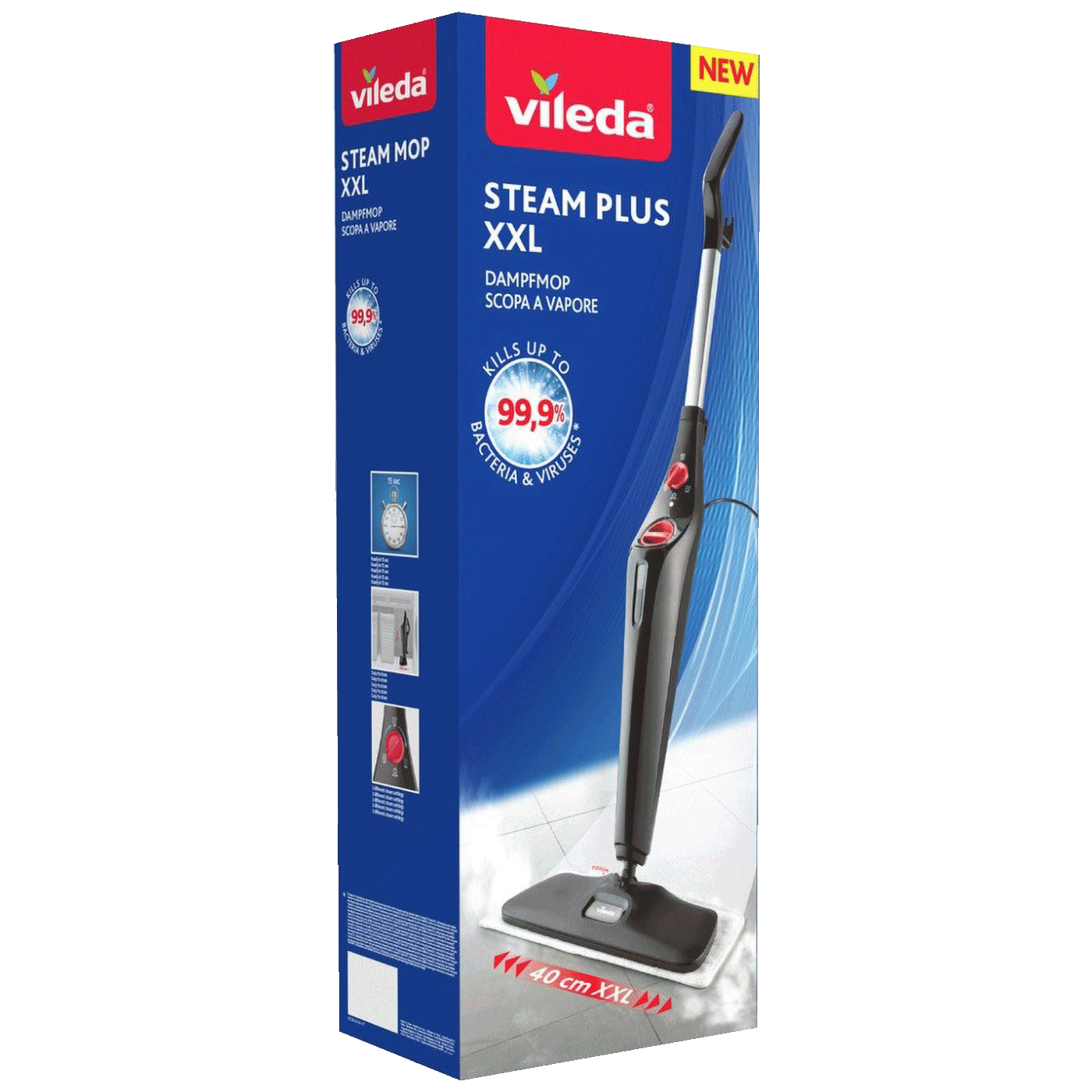 Vileda Parni čistač, 1550W - Steam Plus XXL 3.0