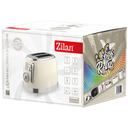 Zilan Toster, 2 otvora za kruh, 6 nivoa grijanja, 850W, Retro - ZLN1191