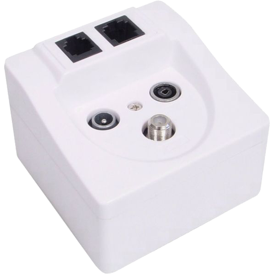 Transmedia Utičnica TV/SAT/FM/1xLAN (Ethernet)/1xTel. - FD 11 SET