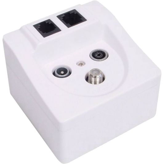 Transmedia Utičnica TV/SAT/FM/1xLAN (Ethernet)/1xTel. - FD 11 SET