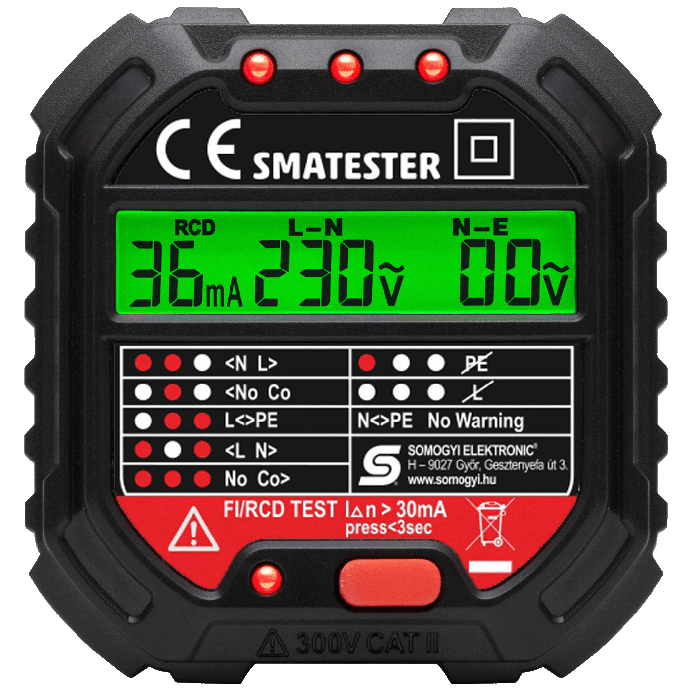 SMA Tester utičnica, LED indikator, Voltmetar - SMATESTER