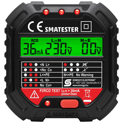SMA Tester utičnica, LED indikator, Voltmetar - SMATESTER