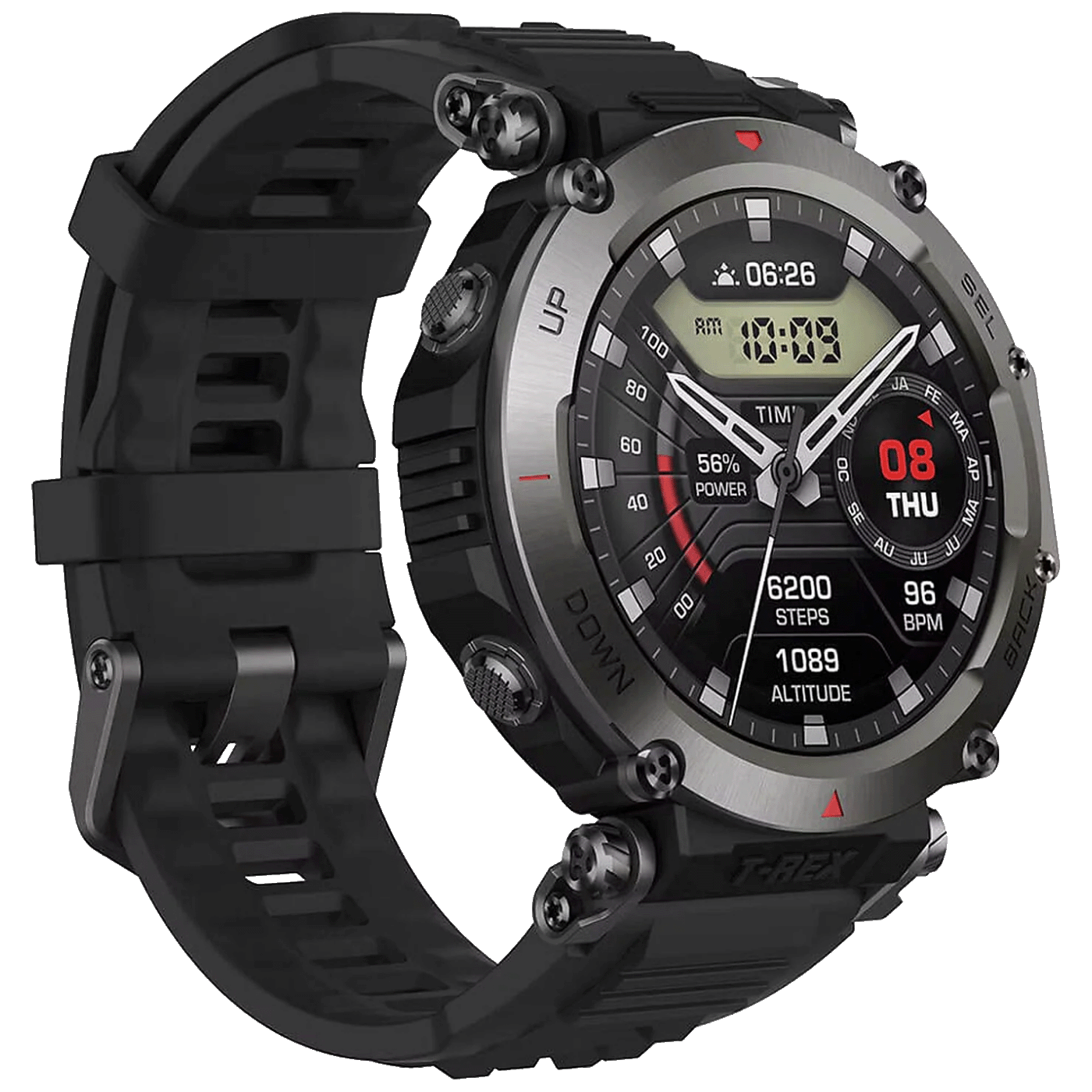 Amazfit Pametni sat, 1.39" AMOLED, vodootporan 10ATM, BT, WiFi, GPS - T-REX Ultra Abyss Black
