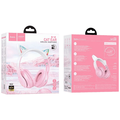 hoco. Slušalice bežične sa mikrofonom, Bluetooth - W42 Cat Ears, Cherry Blossom
