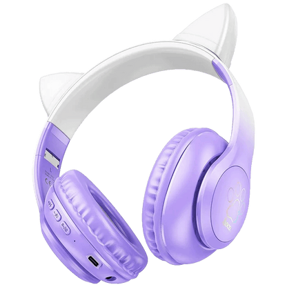 hoco. Slušalice bežične sa mikrofonom, Bluetooth - W42 Cat Ears, Purple Grape