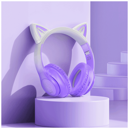 hoco. Slušalice bežične sa mikrofonom, Bluetooth - W42 Cat Ears, Purple Grape