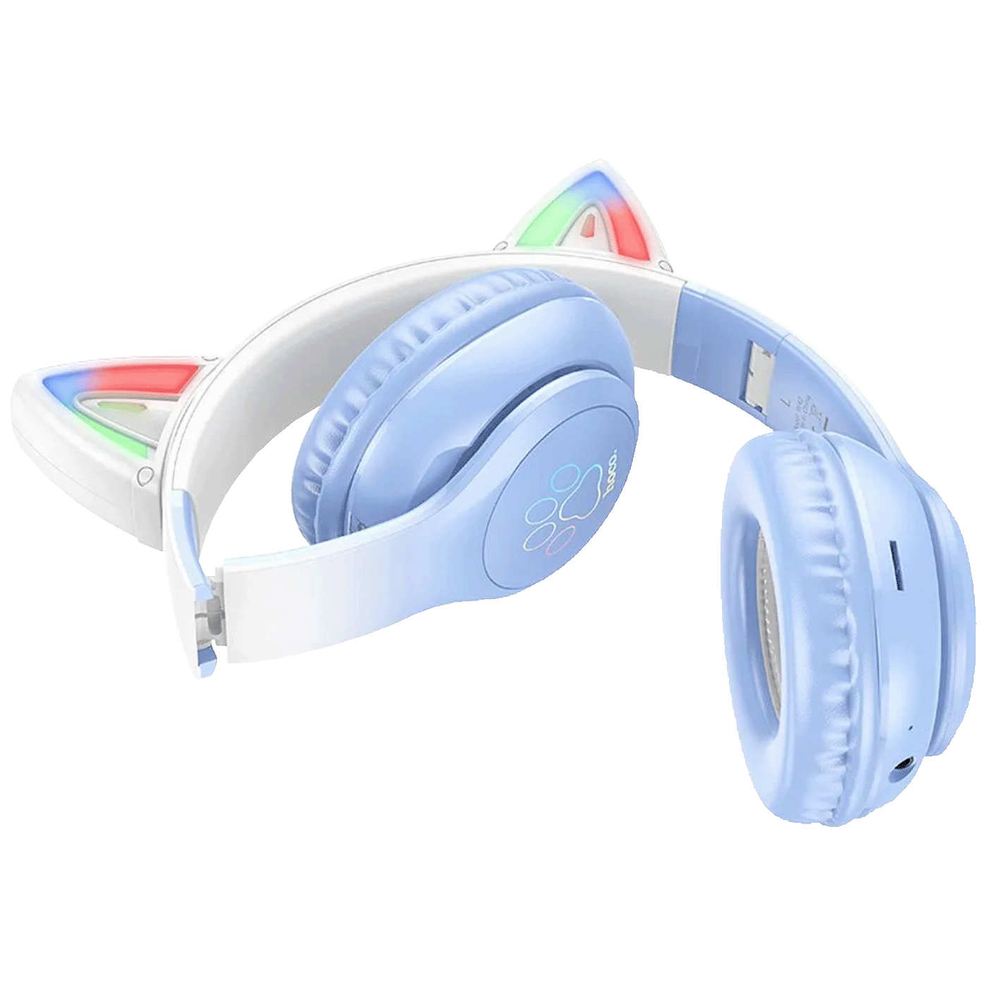hoco. Slušalice bežične sa mikrofonom, Bluetooth - W42 Cat Ears, Crystal Blue