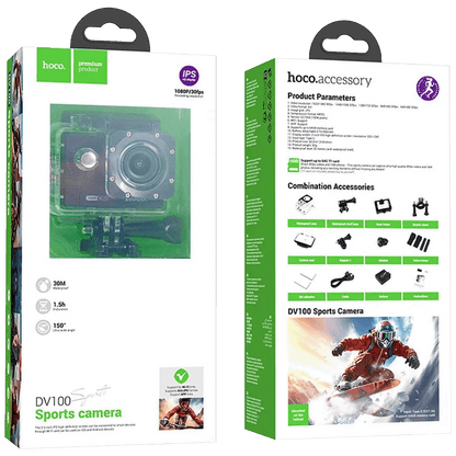 hoco. Sportska kamera, 2" IPS LCD, FullHD, WiFi, microSD - DV100