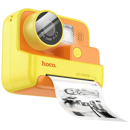 hoco. Dječija kamera sa printerom, 2" IPS LCD, 720p, microSD - DV200 Yellow