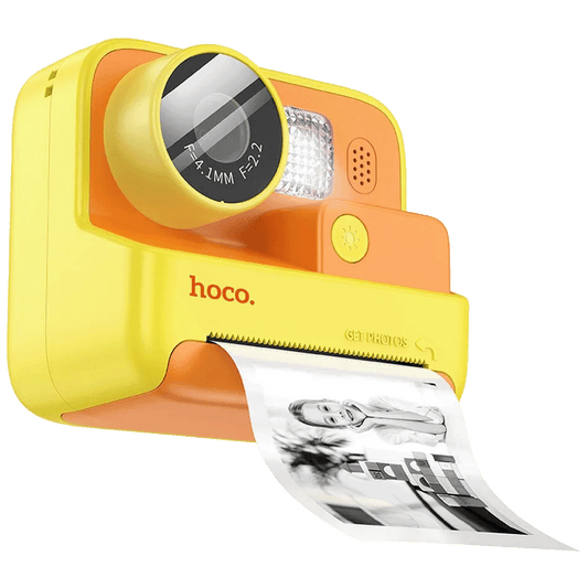 hoco. Dječija kamera sa printerom, 2" IPS LCD, 720p, microSD - DV200 Yellow