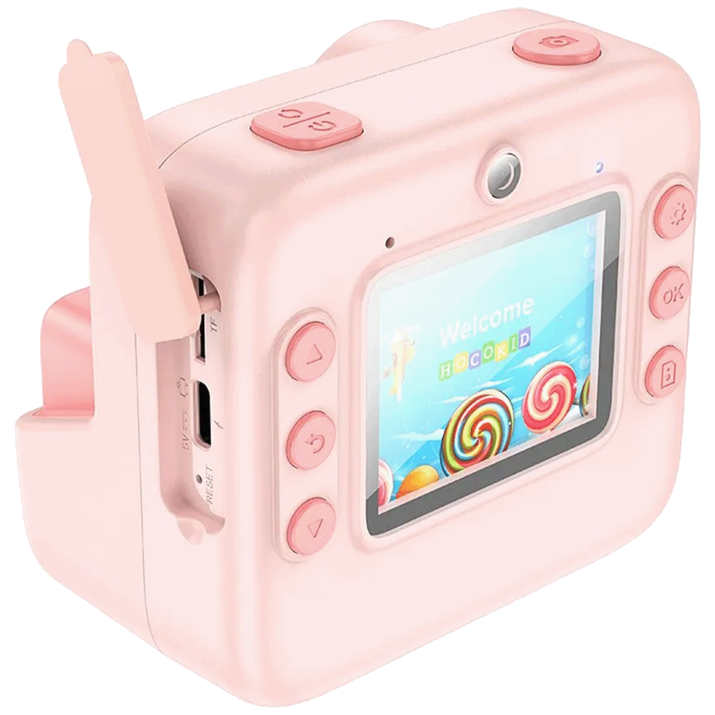 hoco. Dječija kamera sa printerom, 2" IPS LCD, 720p, microSD - DV200 Pink