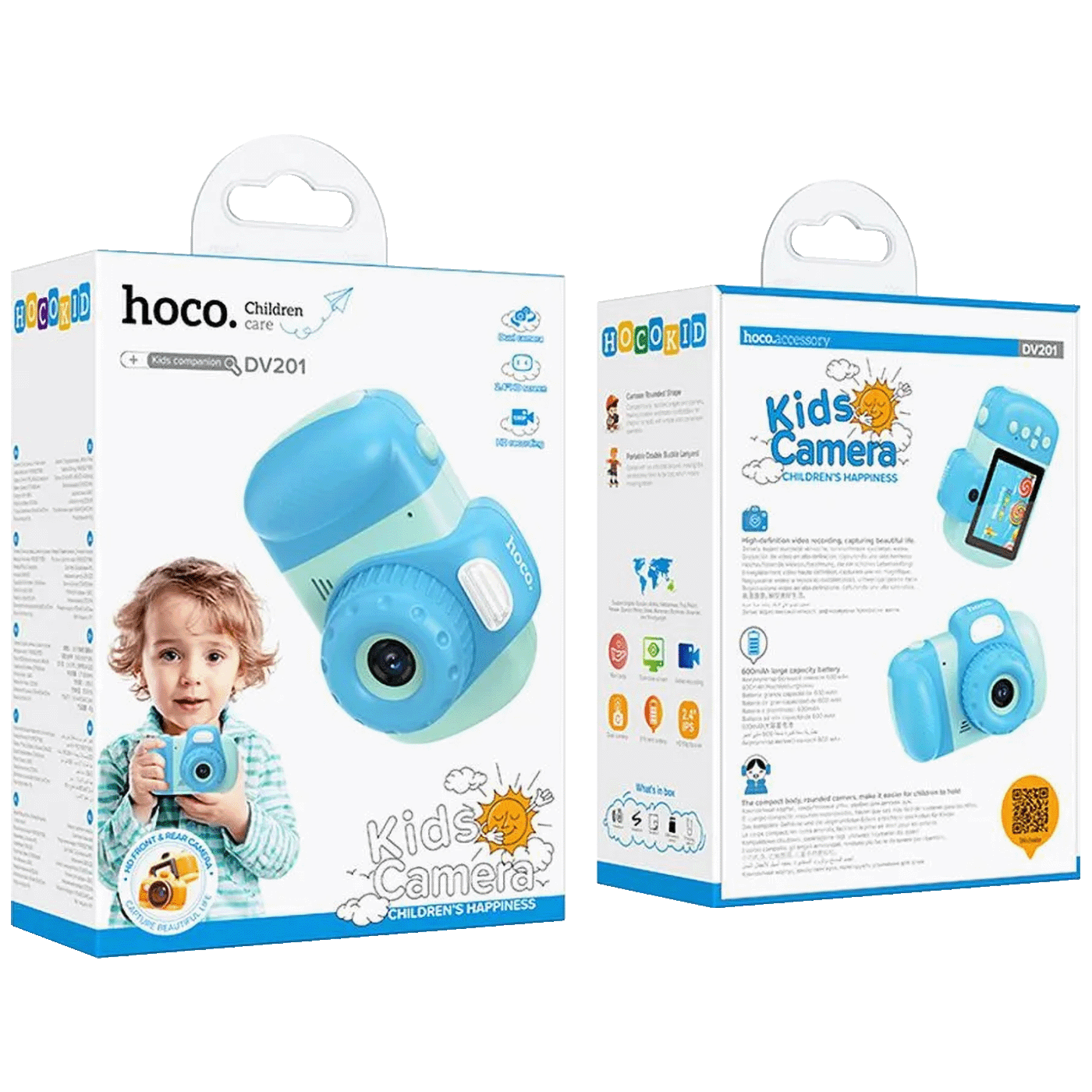 hoco. Dječija kamera, 2" IPS LCD, 32 MPx, FullHD, microSD - DV201 Blue