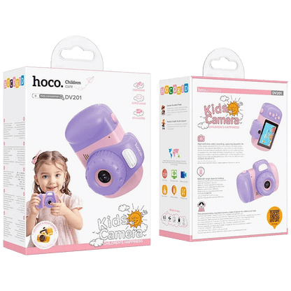 hoco. Dječija kamera, 2" IPS LCD, 32 MPx, FullHD, microSD - DV201 Pink