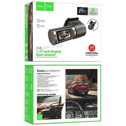 hoco. Auto kamera, 4 Mpxiel, Dual Camera, 2K, microSD - DV8