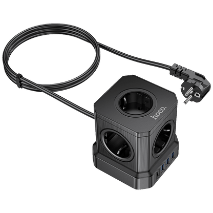 hoco. Produžni kabl, 5 utičnica, 3 x USB, 1 x USB C PD20W, 2 met. - NS8 Sharp