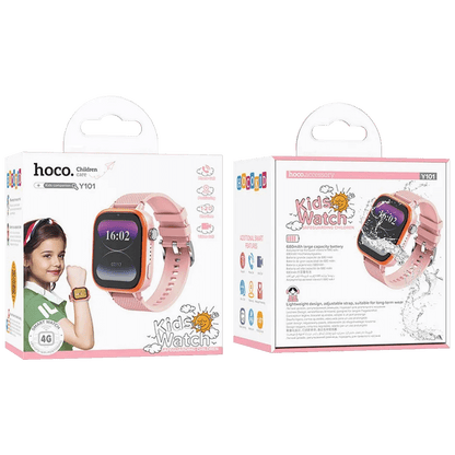 hoco. Pametni sat za djecu, 1.83" ekran, 4G, Nano SIM - Y101 Pink